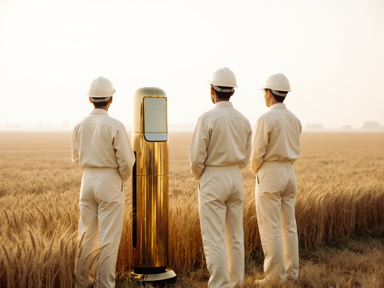 Halcyon field personnel and a Custodian unit at the Central Agricultural Belt.